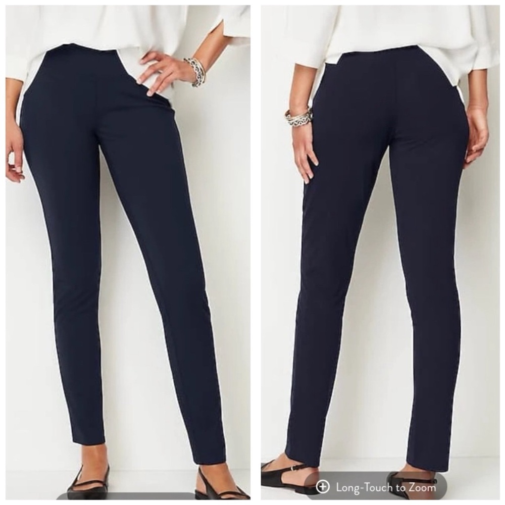 J. Jill Navy Wearever Smooth-Fit Slim-Leg Pants Sz XL